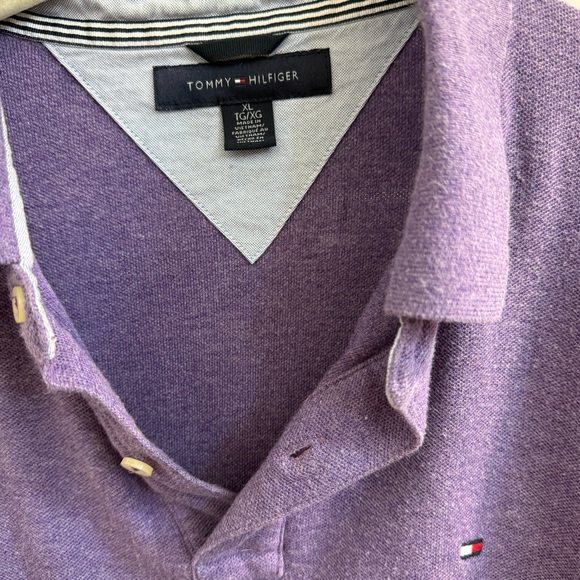 3/$10 🛒🛍️ Tommy Hilfiger Men’s Purple Men's Polo Shirt - Size XL - Picture 2 of 3